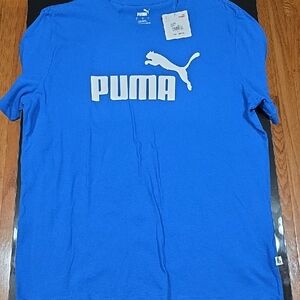 Puma Classic Royal Blue Tee with White Logo